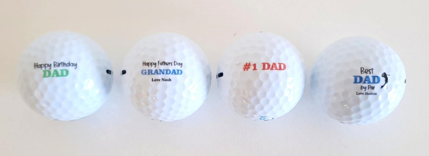 Personalised Golf Bal - Set of 3 - Best Mum by Par