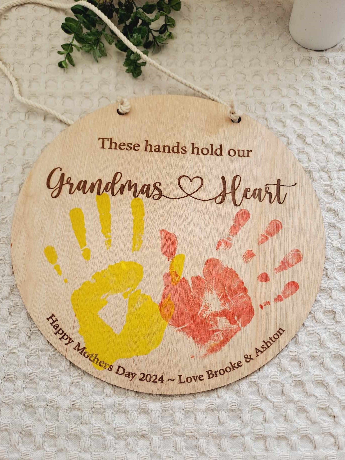 These hands hold our heart plaque