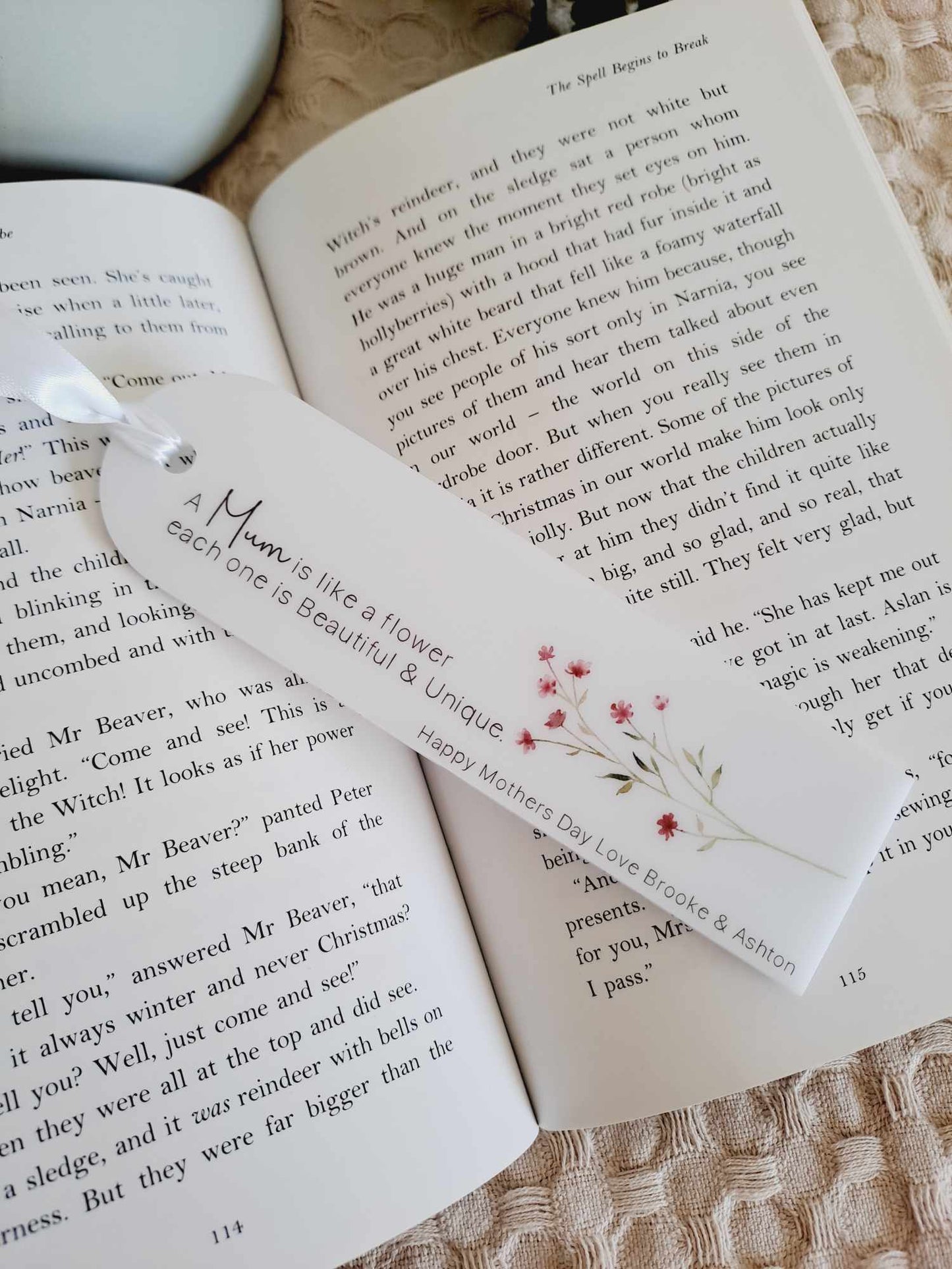 Personalised Bookmark -Floral Design