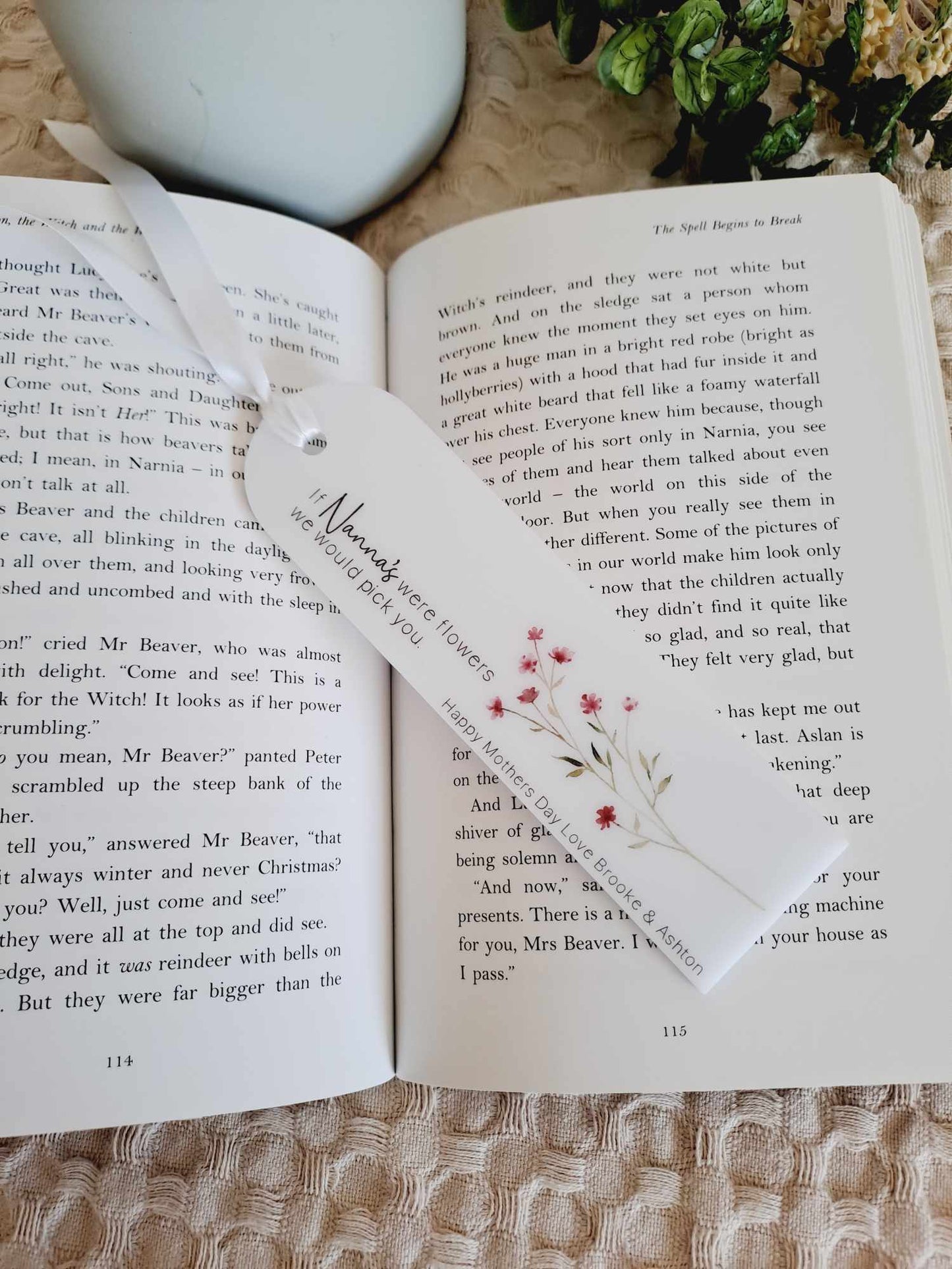 Personalised Bookmark -Floral Design