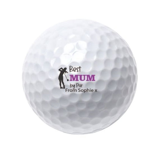 Personalised Golf Bal - Set of 3 - Best Mum by Par