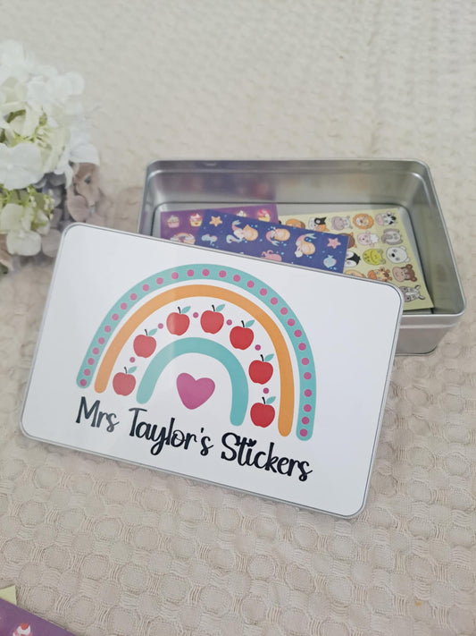 Teacher Sticker Tin